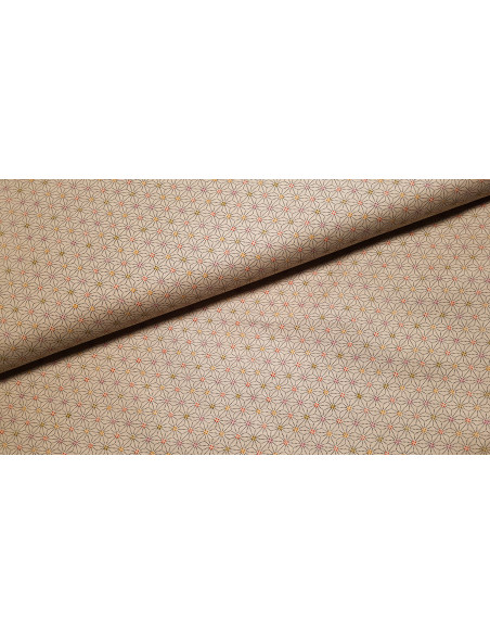 Popeline de coton, étoiles géométriques