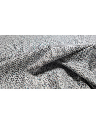 Popeline de coton, carrés géométriques