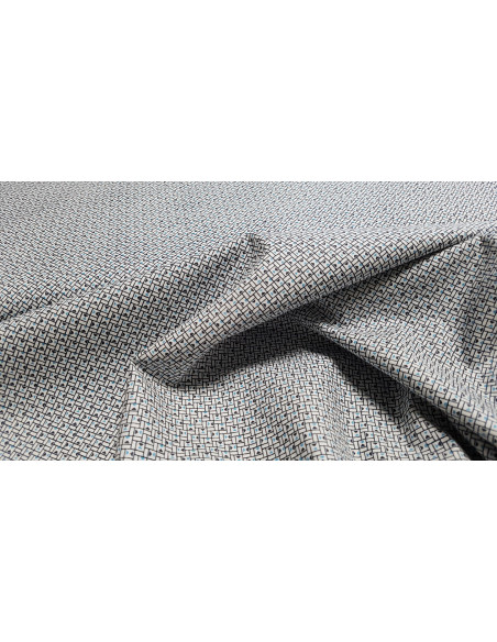 Popeline de coton, carrés géométriques