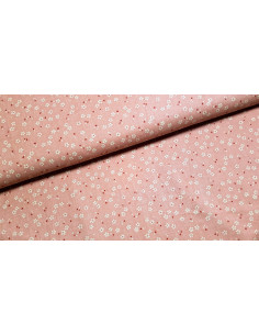 Popeline de coton, fleurs de cerisier, rose