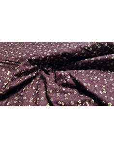 Popeline de coton, fleurs de cerisier, violet 2