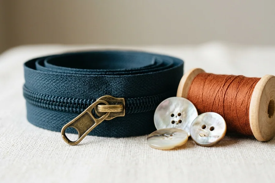 Mercerie en rayon : fils, boutons et fermetures à glissière