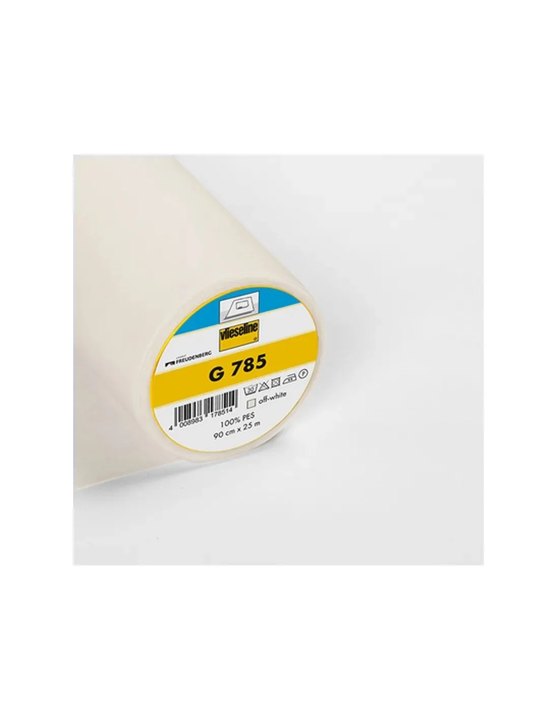 Rouleau d'entoilage thermocollant Vlieseline G785 blanc, 100 % polyester