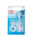 Boutons pression à coudre, Prym, Transparent, 21 mm, Plastique
