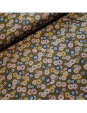 Tissu, Cretonne de Coton, Motif Soleil Levant, Laize 150 cm, 100% Coton