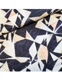 Tissu, Viscose Imprimée Géométrique, Multicolore, Laize 140 cm, 100% Viscose 154g/ml