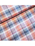 Tissu, Madras Lurex, Rose Bleu, Laize 145 cm, 93% Coton 7% Lurex