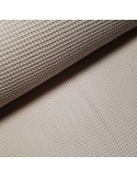 Tissu, Nid d'Abeille Uni, Beige Lin, Laize 150 cm, 100% Coton 230g/m²