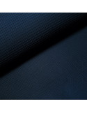 Tissu, Nid d'Abeille Uni, Bleu Marine, Laize 150 cm, 100% Coton 230g/m²