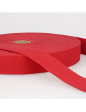 Sangle coton, 30mm, rouge