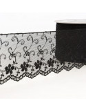 Broderie sur tulle, 70mm, noir