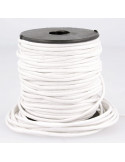 Cordon coton ciré, aspect cuir, 2mm, blanc