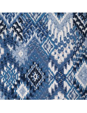 Tissu, Coton Viscose Imprimé Carpet, Bleu, Laize 145 cm, 52% Viscose 48% Coton 85g/m²