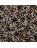 Tissu, Lin Viscose Imprimé Fleuri, Multicolore, Laize 140 cm, 40% Lin 60% Viscose 185g/m²
