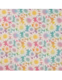 Tissu, Double Gaze Impression Digitale, Multicolore, Laize 130 cm, 100% Coton 175g/m²