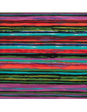 Tissu, Jersey de Viscose, Rayures Multicolores, Laize 150 cm, Viscose Stretch Oeko-Tex