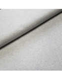 Tissu, Jersey de Coton Uni, Gris Clair Chiné, Laize 145 cm, Coton Stretch Oeko-Tex