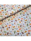 Tissu, Cretonne de Coton Forêt, Multicolore, Laize 150 cm, 100% Coton