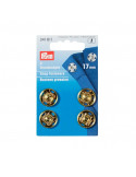 Boutons pression à coudre, Prym, Doré, 17 mm, Laiton
