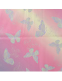 Tissu, Imperméable Motif Papillons, Multicolore, Laize 135 cm, 50% Polyester 50% Polyuréthane
