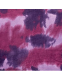 Tissu, Polaire Doudou Imprimée Tie & Dye, Violet, Laize 150 cm, 100% Polyester