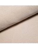 Tissu, Matelassé Rayures Dorées, Écru et Doré, Laize 150 cm, Coton Lurex