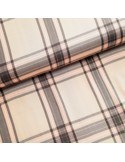 Tissu, Jacquard Tartan, Lurex Doré, Laize 140 cm, Viscose et Lurex