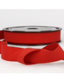 Ruban sergé coton, 20mm, rouge