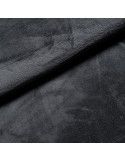 Tissu, Éponge de Bambou Doudou Double Face, Gris Anthracite, Laize 150 cm, 60% Bambou 30% Polyester 10% Coton