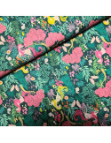 Tissu, Popeline de Coton Licornes, Fantaisie Multicolore, Laize 150 cm, 100% Coton 160g/m²