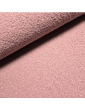 Tissu, Lainage Bouclette Uni, Rose Poudré, Laize 150 cm, 100% Polyester
