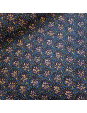 Tissu, Coton Enduit Abstrait, Multicolore Bleus Violets, Laize 150 cm, 80% Coton 20% Acrylique
