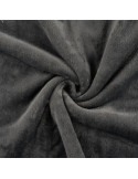 Tissu, Polaire Doudou, Gris Anthracite, Laize 150 cm, 100% Polyester 290g/m²