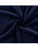 Tissu, Polaire Doudou Épaisse, Bleu Marine, Laize 145 cm, 100% Polyester