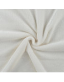 Tissu, Polaire Doudou Uni, Écru, Laize 150 cm, 100% Polyester 290g/m²