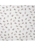 Tissu, Jersey de Coton Imprimé Chouettes, Ciel Nocturne, Laize 150 cm, Coton Stretch Oeko-Tex