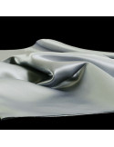 Tissu, Doublure Satin Unie, Gris Argenté, Laize 150 cm, 100% Polyester