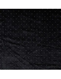 Tissu, Velours, Points Argentés, Noir, Laize 155 cm, 95% Polyester 5% Élasthanne 225g/m²