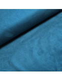 Tissu, Suédine Scuba Unie, Bleu Paon, Laize 150 cm, 95% Polyester 5% Spandex