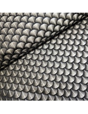 Tissu jacquard, éventails, argent