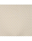Tissu, Coton de Noël Étoiles, Écru et Doré, Laize 145 cm, 100% Coton