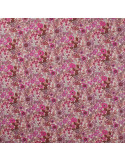 Tissu, Popeline de Coton Fleurie Digitale, Roses, Laize 150 cm, 100% Coton 75g/m²