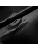Tissu, Doublure Satin Unie, Noir Intense, Laize 150 cm, 100% Polyester