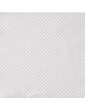 Tissu, Cretonne de Coton, Pois Argentés, Laize 150 cm, 100% Coton