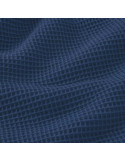 Tissu, Nid d'Abeille Uni, Bleu Indigo, Laize 150 cm, 100% Coton 230g/ml