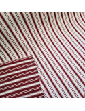 Tissu, Jacquard Toile Matelas Réversible, Rouge, Laize 140 cm, 60% Polyester 40% Coton 330g/m²