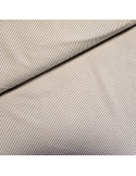 Tissu, Rayures Fines Gaufrées, Beige et Blanc, Laize 145 cm, 50% Coton 50% Polyester 110g/m²
