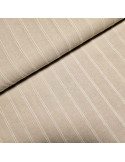 Tissu, Mélange Viscose Lin Rayé Lurex, Naturel Blanc Doré, Laize 140 cm, 75% Viscose 15% Lin 8% Coton 2% Lurex