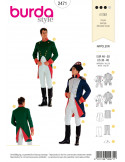 Patron Burda Carnaval 2471 Déguisement Historique Homme