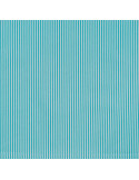 Tissu, Popeline de Coton Rayures, Bleu Turquoise et Blanc, Laize 150 cm, 100% Coton